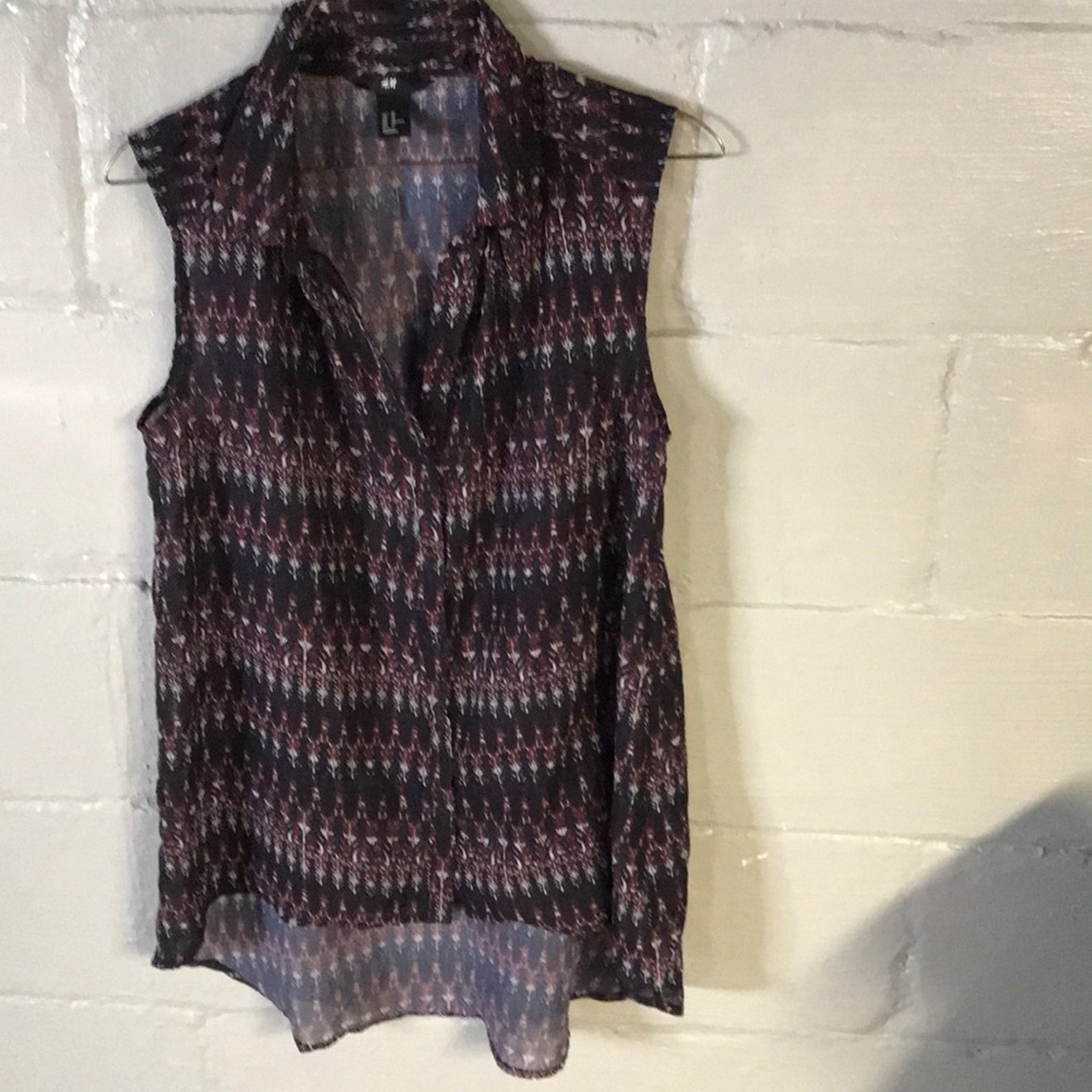 sheer button up - Picture 2 of 5